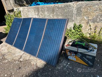 Batteria Litio+Regolatore+Pannello Solare