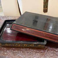 Antica scatola cinese laccata, 56x40x18 cm