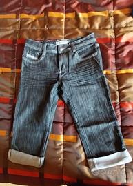 Bermuda jeans grigi/argento 