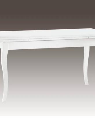 Tavolo bianco in legno allungabile con 6 sedie