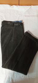 Pantaloni uomo velluto a coste verde scuro
