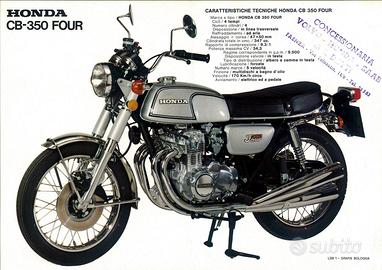 Dépliant Brochure Originale Honda 350 Four