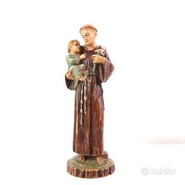 SCULTURA STATUETTA GESSO VINTAGE SANT'ANTONIO