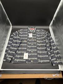 Giacca Jeans Supreme Jacquard Logo Denim Trucker M