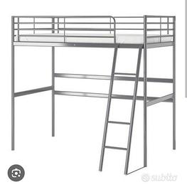  letto a soppalco ikea,una piazza e mezza
