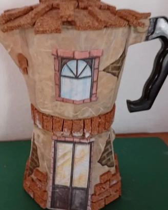 Caffettiera decoupage 