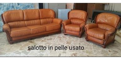 Salotto in pelle,  usato in pronta consegna!