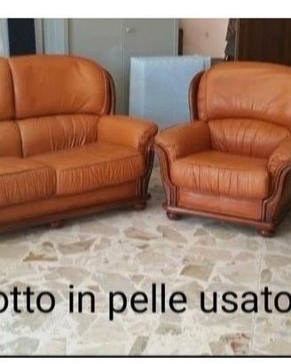 Salotto in pelle,  usato in pronta consegna!