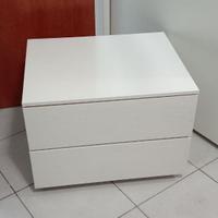2 comodini in legno bianco 