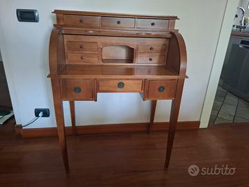 Scrittoio Secrétaire a Cilindro in Legno Noce – Vi