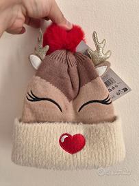 Cappellino a forma di renna