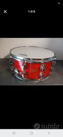 Rullante db 14x6.5 colore rosso striato tiranti 10