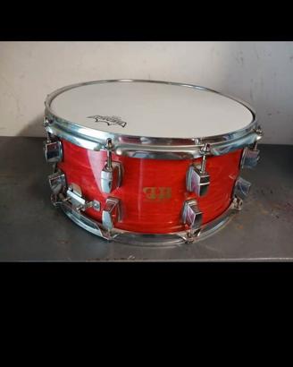 Rullante db 14x6.5 colore rosso striato tiranti 10