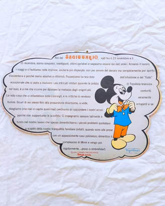 Poster Topolino Sagittario Disney - Anni '70