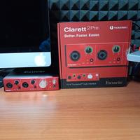 Scheda Audio Focusrite Clarett 2pre thunderbolt 