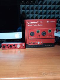 Scheda Audio Focusrite Clarett 2pre thunderbolt 