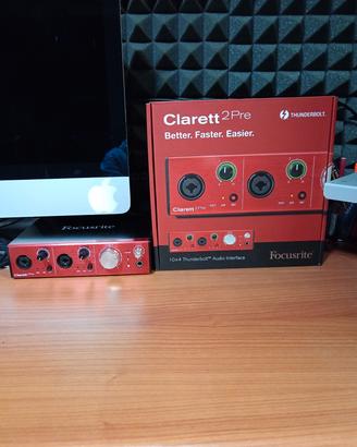 Scheda Audio Focusrite Clarett 2pre thunderbolt 