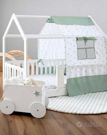 Letto materasso e tenda