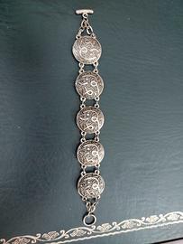 Bracciale a medaglioni vintage anni 80 