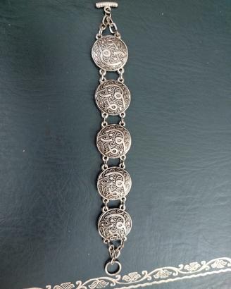 Bracciale a medaglioni vintage anni 80 