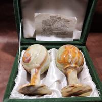 Elegante coppia di calici in Onice naturale- Unici