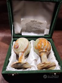 Elegante coppia di calici in Onice naturale- Unici