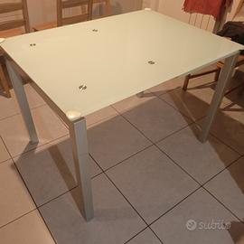 tavolo da cucina/soggiorno in vetro temperato 