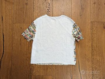 Maglietta con paillettes Zara con cartellino