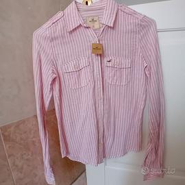 Camicia Hollister donna righe bianco/rosa