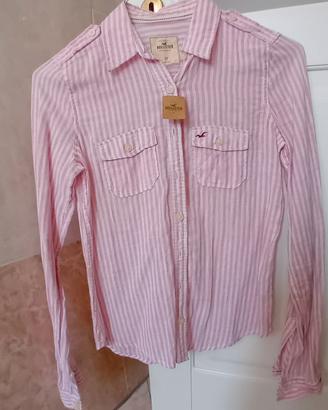 Camicia Hollister donna righe bianco/rosa