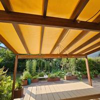 Pergola adossata in Iroko