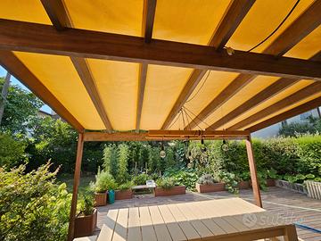 Pergola adossata in Iroko