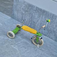 Bici triciclo vintage bambino gialla e verde