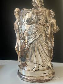 Grande centro tavola  vintage argentato-