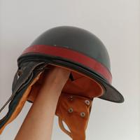 Casco moto vintage Poste Italiane anni 60 grigio