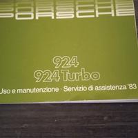 Manuale uso e manutenzione Porsche 924 turbo 1983