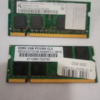 2 moduli 3GB Ram DDR2 SO-Dimm per Notebook Laptop