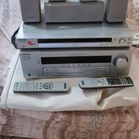  amplificatore +dvd+kit 5 satelliti+subwoofer