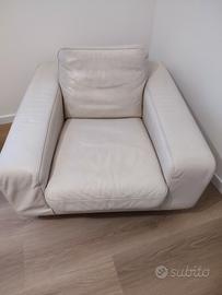 poltrona Gurian in pelle 