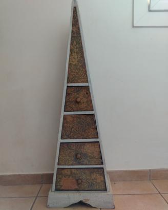 Cassettiera etnica a piramide 