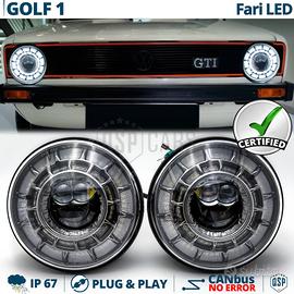 Fari LED 7'' per VW Golf 1 OMOLOGATI Angel Dinamic