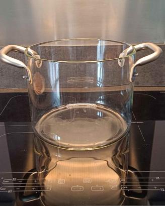 Pentola trasparente in vetro borosilicato
