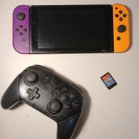 nintendo switch con controller pro e gioco