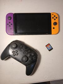 nintendo switch con controller pro e gioco