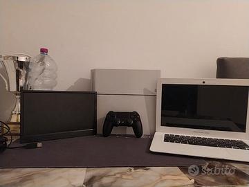 PlayStation +monitor+PC +joystick originale e cavi