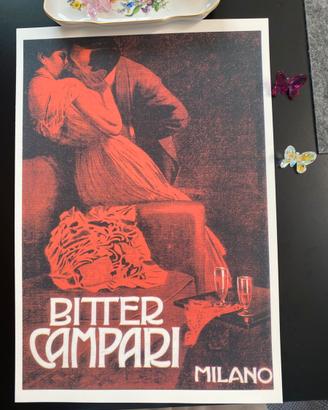 Bitter Campari il bacio rosso Grande Poster stampa