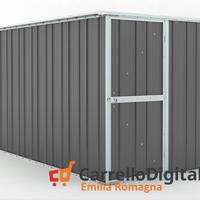 Deposito attrezzi giardino 175x307cm grigio scuro