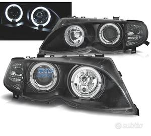 FARI BMW E46 01-05 OCCHI ANGEL FONDO NERO