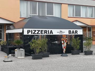 Gazebo Resistente PVC Certificato colore NERO