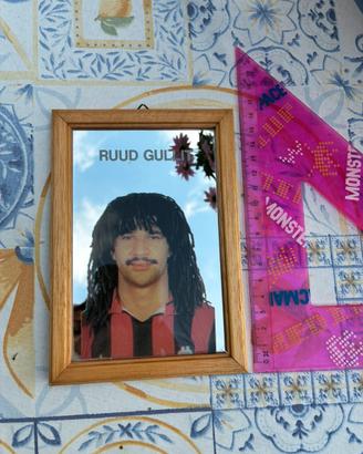 Quadretto specchio vintage Ruud Gullit  AC Milan